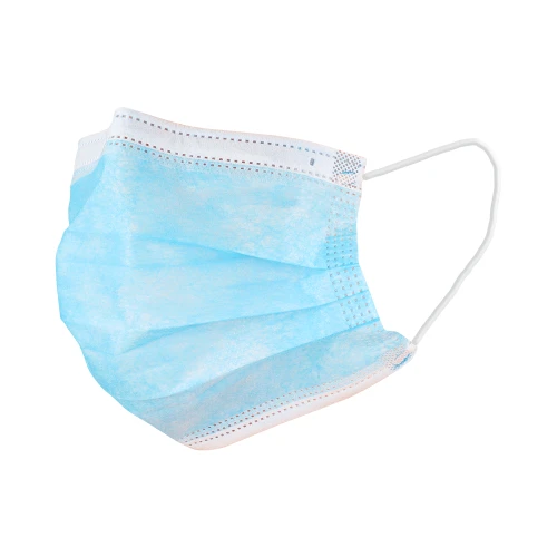 MASECZKA ochronna 3-warstwowa, z gumką, niebieski, 50 szt.