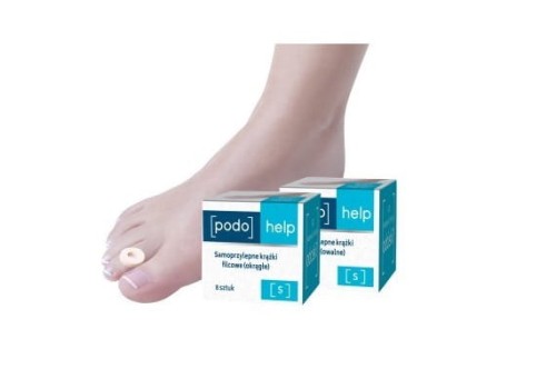 ODCIĄŻENIE filcowe, samoprzylepne krążki okrągłe małe, PODOHELP, 8szt.