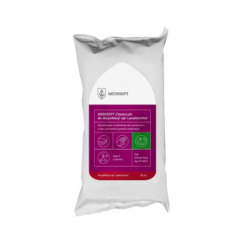 MEDISEPT chusteczki do dezynfekcji rąk i powierzchni, 50 szt.