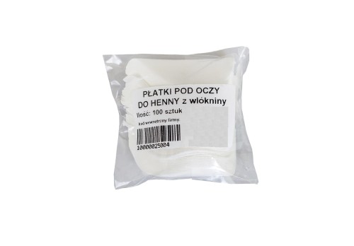PŁATKI włókninowe pod oczy do henny, białe, 100 szt.