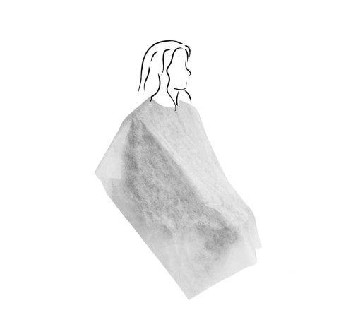 PELERYNKA z włókniny długa, biały, 25 szt.  