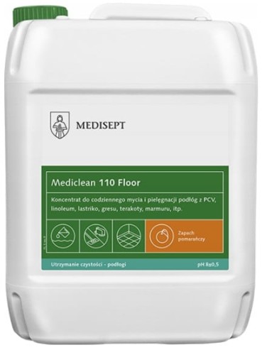 MEDICLEAN MC 110 Preparat do mycia i konserwacji podłóg 5l, POMARAŃCZA 