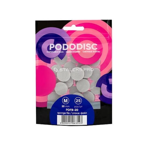 STALEKS PDFB-20 wymienne nakładki polerka na gąbce M, 25 szt.