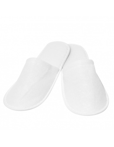 KLAPKI hotelowe/SPA 2.02 dzianina zakryte, na podeszwie gumowej, biały 