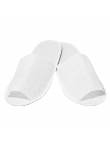 KLAPKI hotelowe/SPA 1.01 flizelina odkryte, na podeszwie gumowej, biały