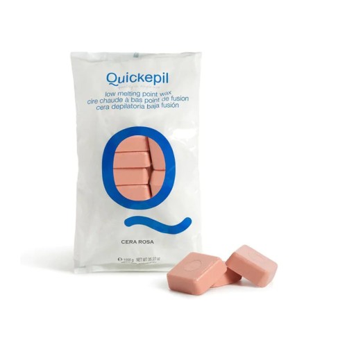 QUICKEPIL WOSK twardy do depilacji bezpaskowej Rose, różowy, 1 kg 