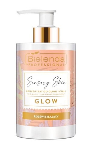 SENSORY SKIN Rozświetlający krem do dłoni i ciała - GLOW, 300ml