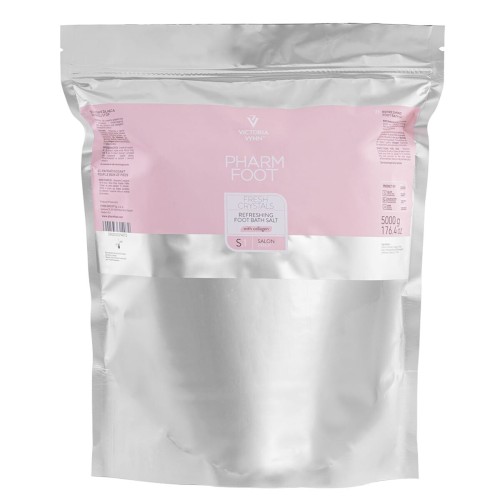PHARM Foot FRESH CRYSTALS / Sól odświeżająca do kąpieli stóp z kolagenem, 5000g, S.1 Linia All In