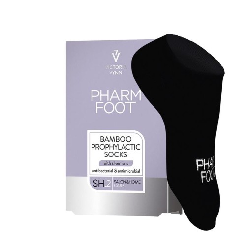 PHARM Foot BAMBOO SOCKS BLACK / Bambusowe skarpetki profilaktyczne z jonami srebra rozm. 43-46, PF