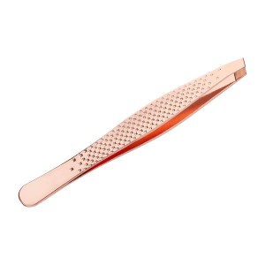 PĘSETA kosmetyczna skośna TS16, rose gold SNIPPEX 