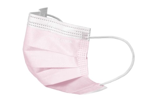 MASECZKA medyczna 3-warstwowa z gumką, różowa, Akzenta, 50 szt.