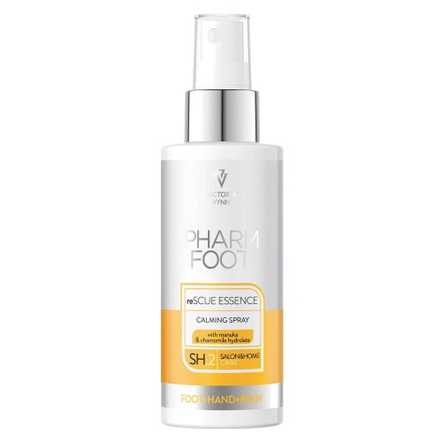 PHARM Foot reSCUE ESSENCE Calming Spray / Kojący spray z ekstraktem z miodu manuka i hydrolatem z rumianku, 150 ml, SH.2 Linia Manuka