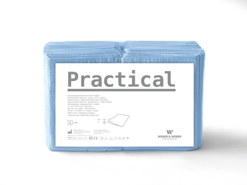 SERWETY/podkłady bibułowo-foliowe 33x48 cm, składane, niebieski, 100 szt.