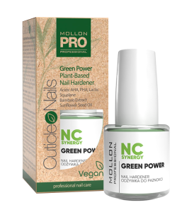 NAIL CARE - Wegańska odżywka do paznokci Green Power Plant-Based z kwasami AHA i PHA, 15 ml