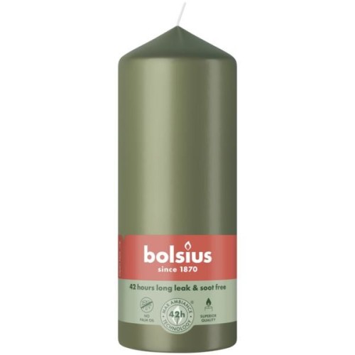 ŚWIECA Pieńkowa 150/58 Zielona oliwka, 6 szt.