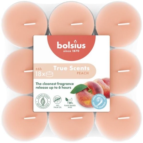 TRUE SCENTS Podgrzewacz zapachowy 6h BRZOSKWINIA, 18 szt.