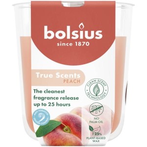 TRUE SCENTS świeca zapachowa w szkle 80/73 BRZOSKWINIA, 6 szt.