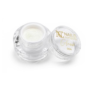 PYŁEK do paznokci GLASSÉ 004 z pacynką - opal srebrno-niebieski, 0,5g 