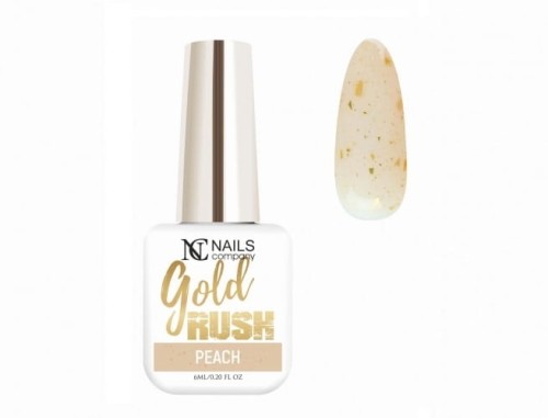 LAKIER hybrydowy - PEACH / Gold Rush, 6 ml     